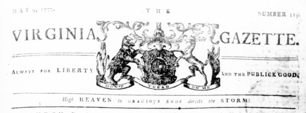 Virginia Gazette_masthead