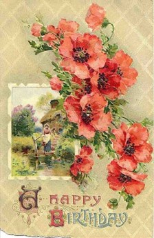 3 vintage holidaycrafts free-vintage-birthday-cards-farm-scene-poppies