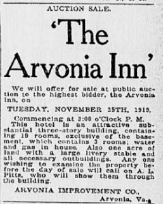 Arvonia Hotel Auction